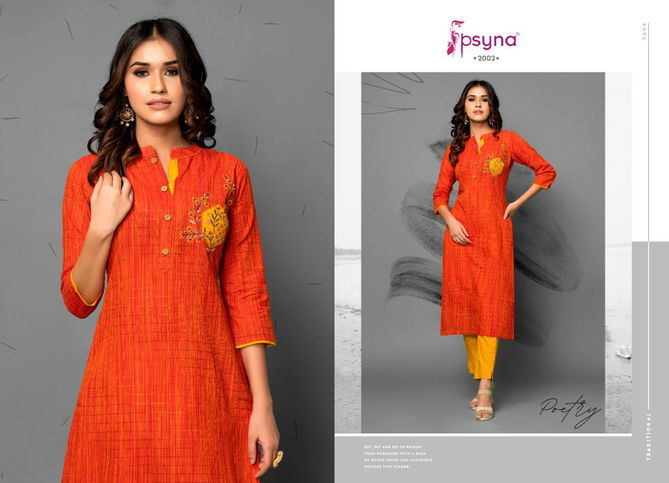 Poetry Vol 2 Psyna Cotton Designer Kurtis Catalog